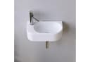 AQUALAVOS Mini-Waschbecken 40x21,5 cm Weiß Keramik Hochglanz Bild 1