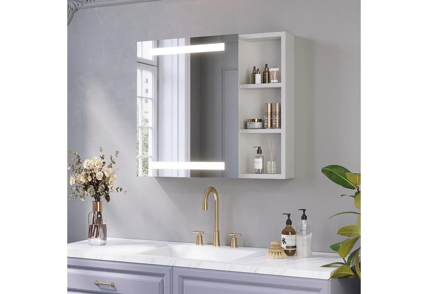 AQUALAVOS Badezimmerspiegelschrank LED Schutzklasse IP44