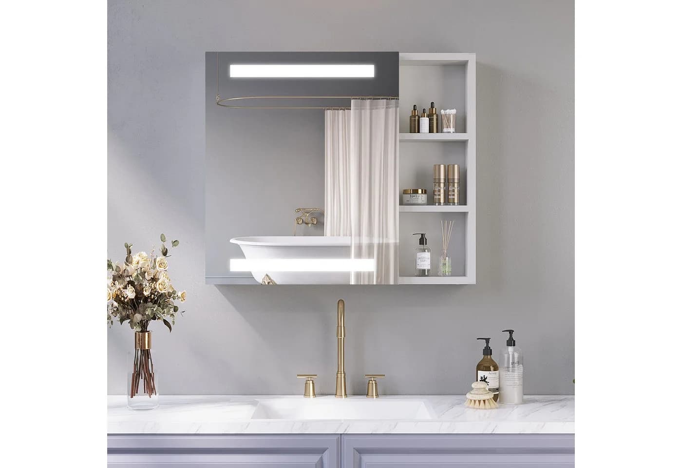 AQUALAVOS Badezimmerspiegelschrank LED Schutzklasse IP44 - Bild 2