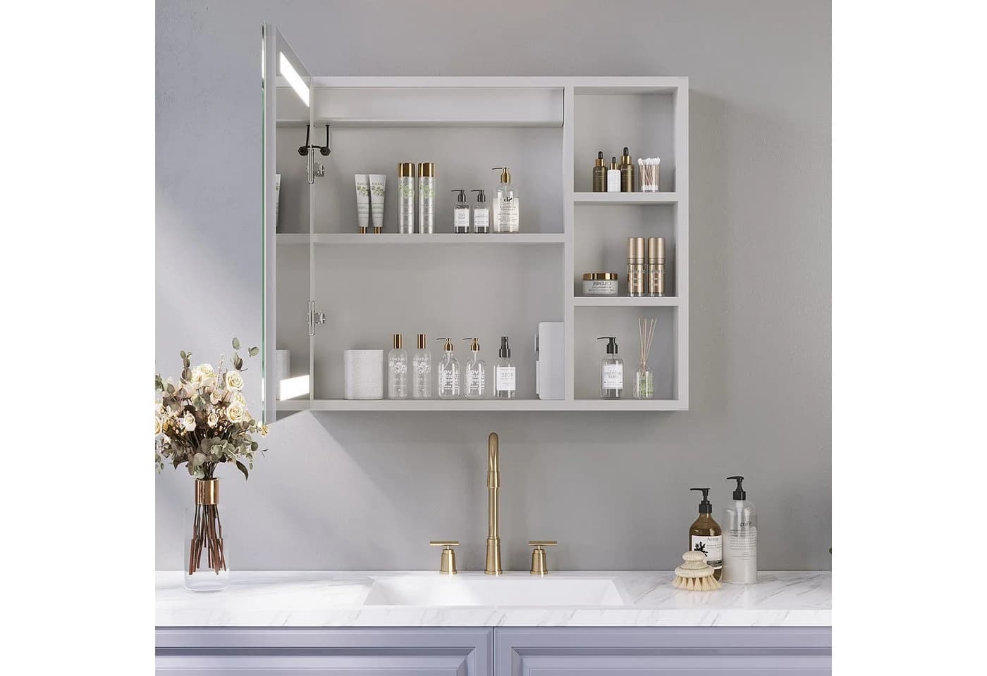 AQUALAVOS Badezimmerspiegelschrank LED Schutzklasse IP44 - Bild 3