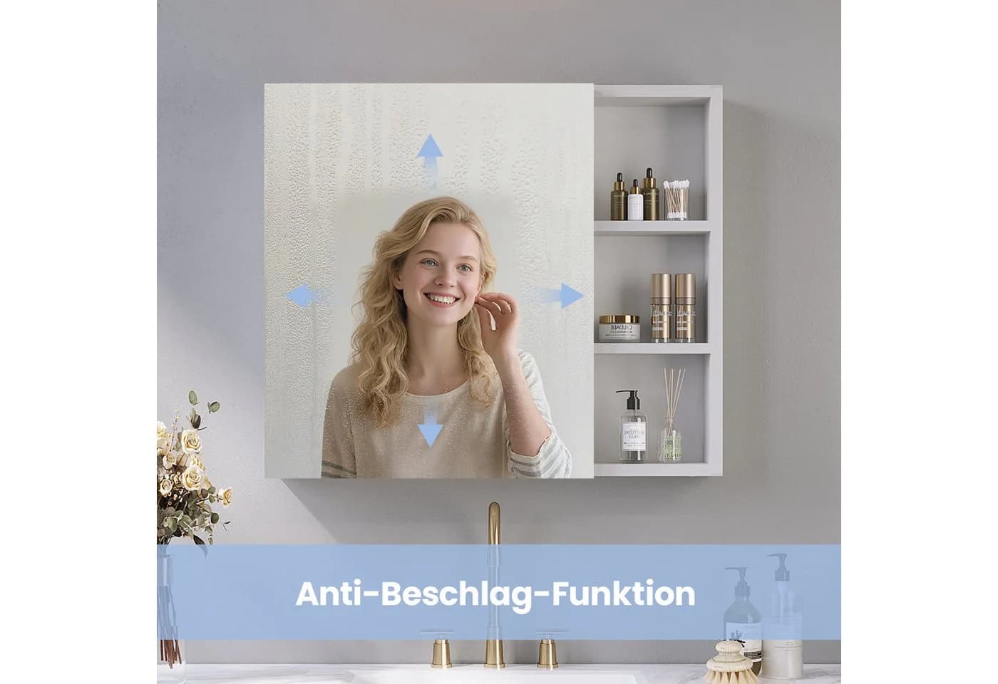AQUALAVOS Badezimmerspiegelschrank LED Schutzklasse IP44 - Bild 5