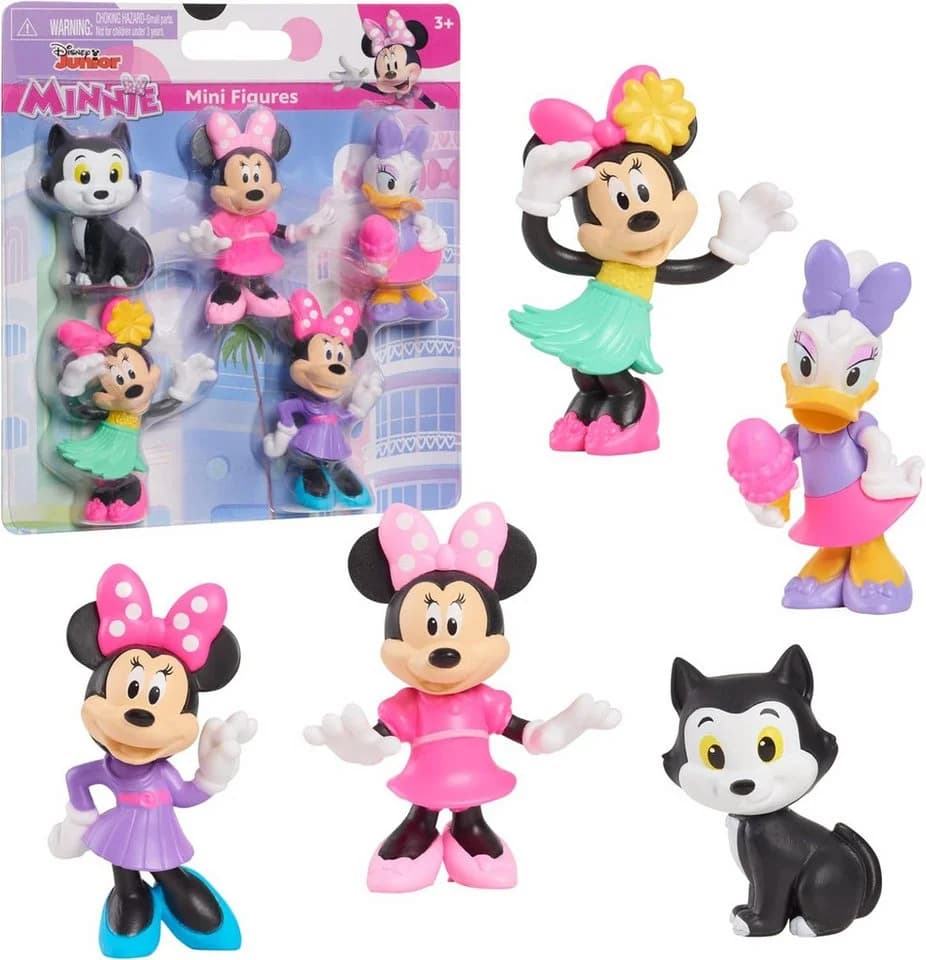 Just Play Disney Junior Minnie Mouse Minifiguren 5er-Pack Rosa - Bild 2