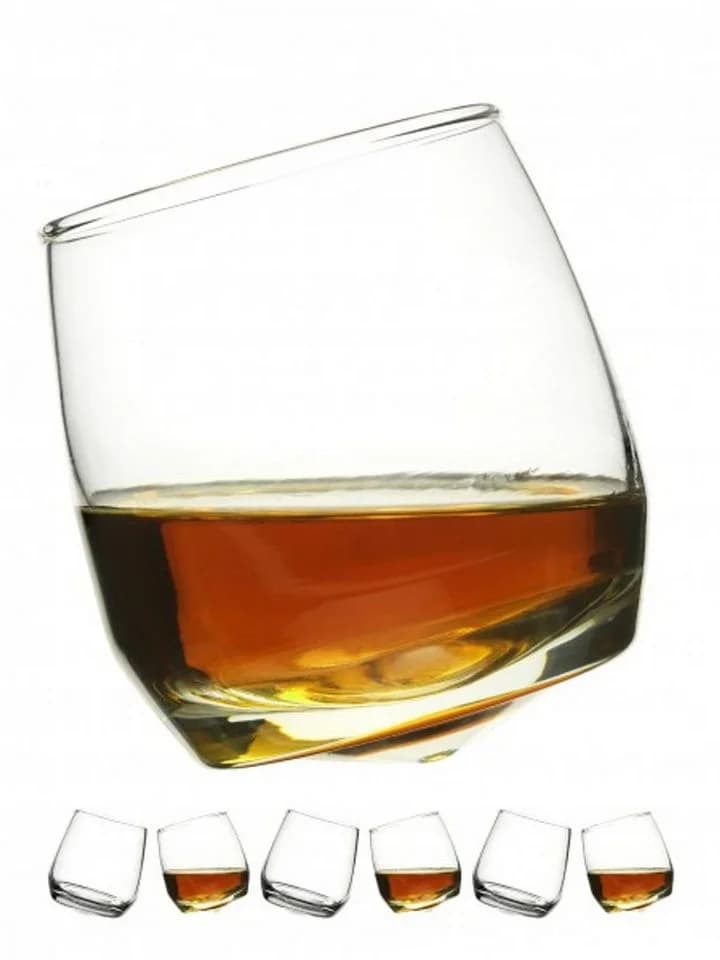 Gravidus Bar Rocking Whiskyglas 6er Set 200 ml Transparent