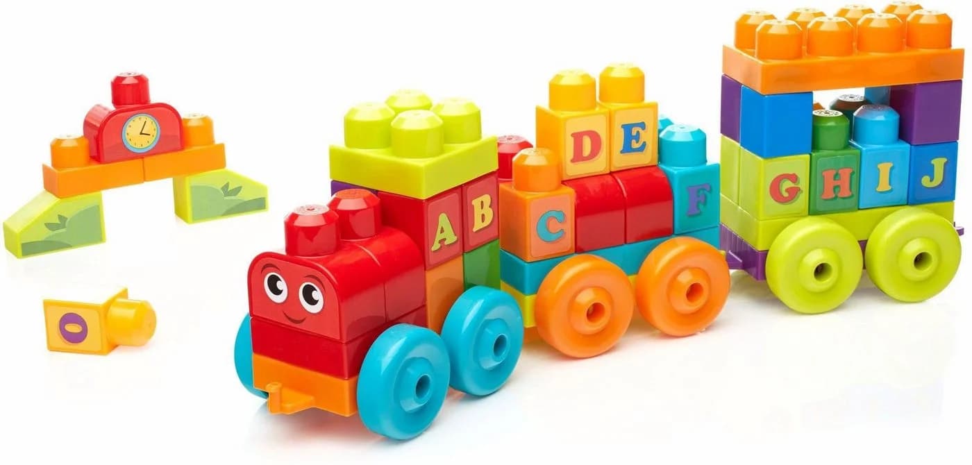 Mega Bloks ABC Lernzug Spielbausteine, 60 St