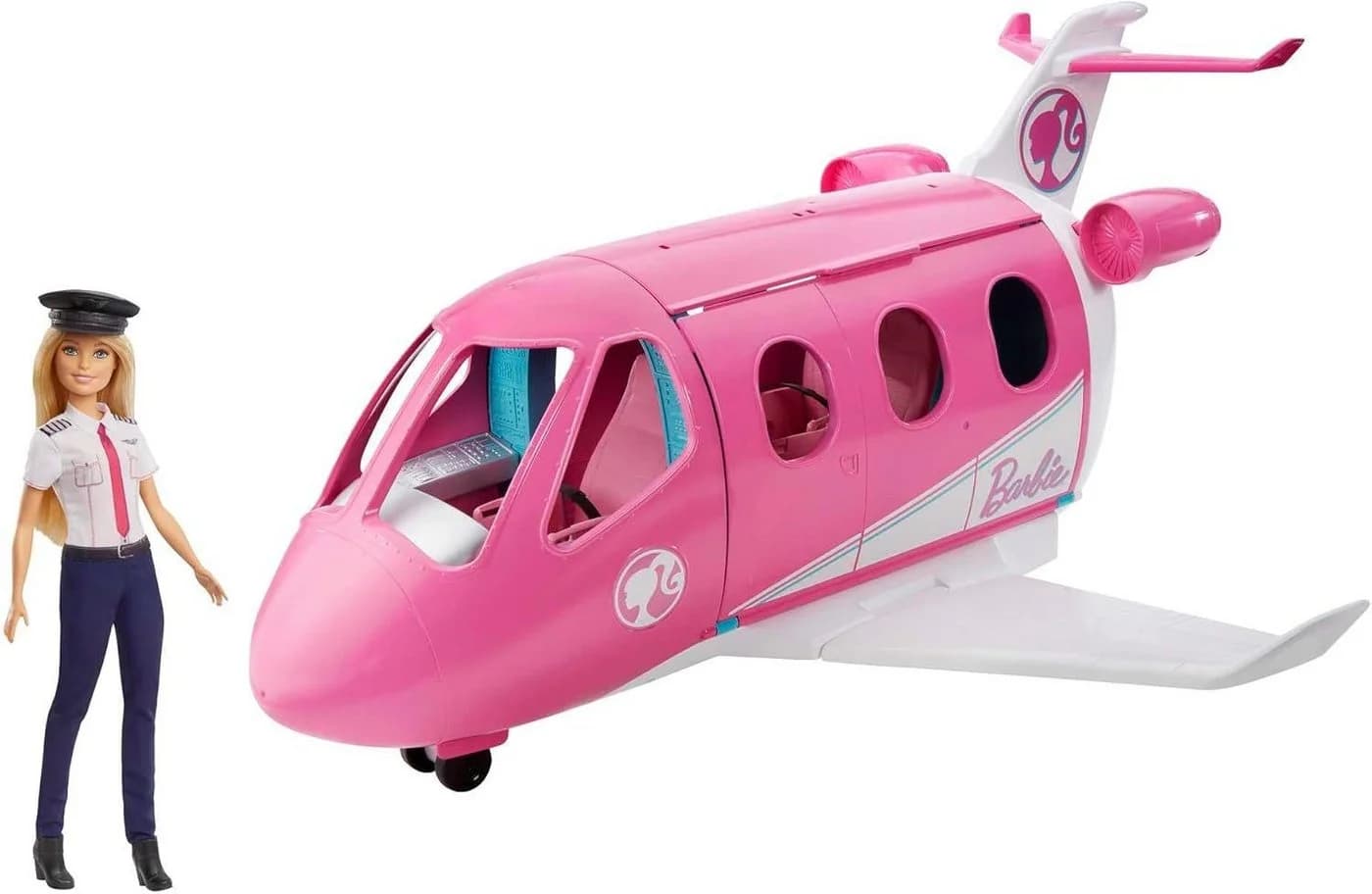 Barbie Traumflugzeug mit Puppe und Zubehör