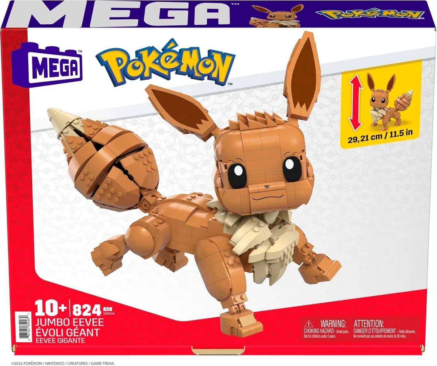 MEGA Construx Pokémon Jumbo Evoli Bauset 845 Teile - Bild 2