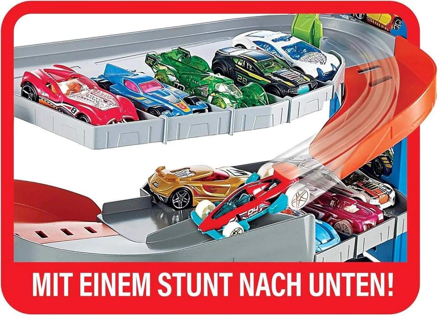 Hot Wheels City Stunt Garage-Spielset mit Aufzug und Stunts - Bild 5