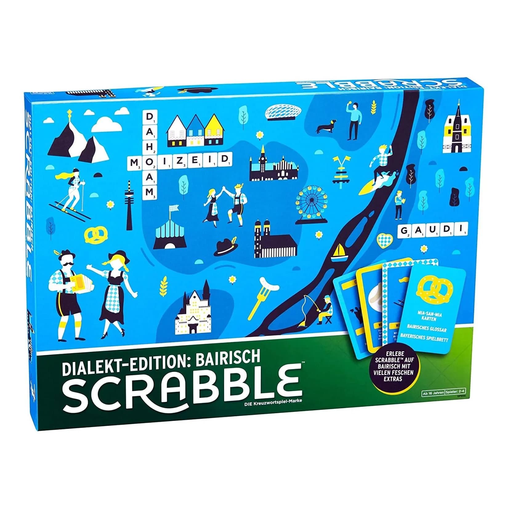 Mattel® Scrabble Dialekt-Edition Bairisch Brettspiel