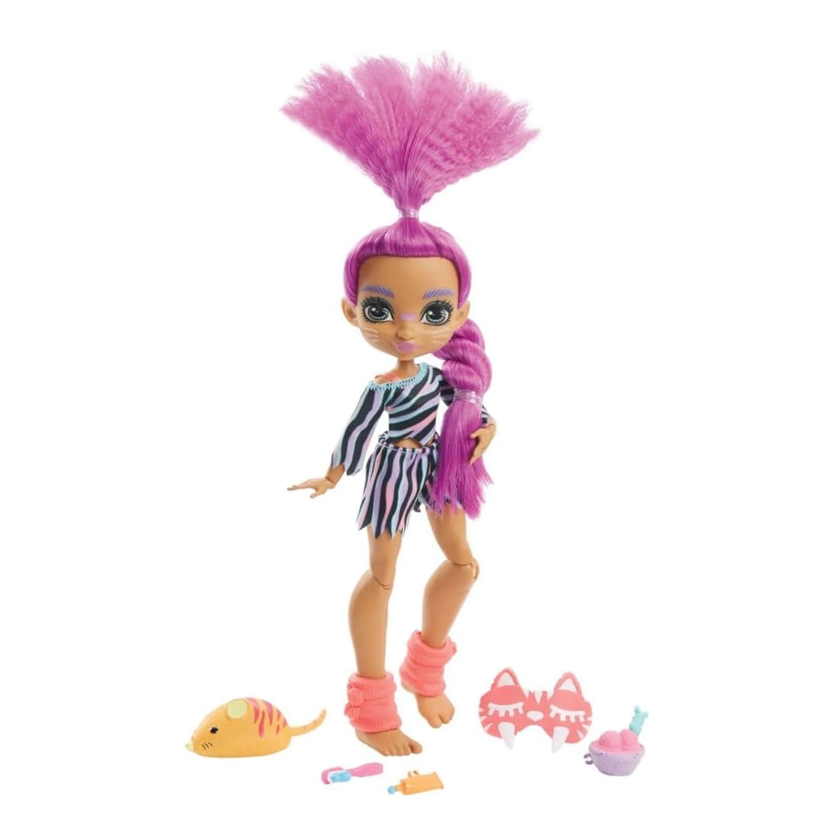 Barbie Cave Club Pyjamapartyspaß Puppe Roaralai Neonfarben Schlafanzug