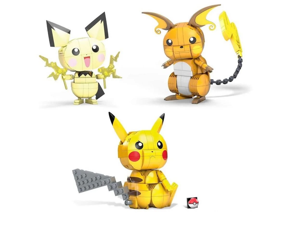 Mattel® Mega Pokémon Bauen & Zeigen Pikachu Evolution Trio Bunt