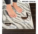 Livabliss Teppich LUANDA Rechteckig 80x220 cm Skandinavisch Boho Zebra Muster Bild 3