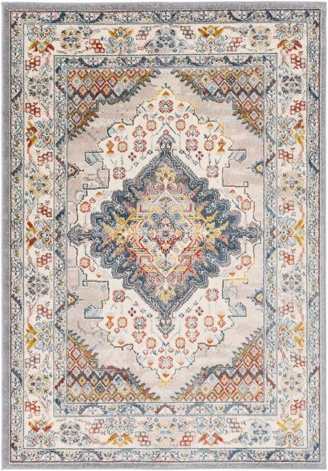 Livabliss Teppich CASABLANCA Rechteckig 80x150 cm Orientalisch Grau