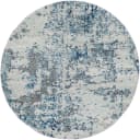 Moderner Blau Marmor-Optik Teppich Bild 1