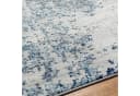 Moderner Blau Marmor-Optik Teppich Bild 3
