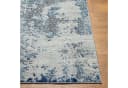 Moderner Blau Marmor-Optik Teppich Bild 5