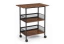GarveeMore Druckertisch 3-Ebenen mit Rollen & Ablage Braun Bild 2
