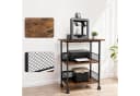 GarveeMore Druckertisch 3-Ebenen mit Rollen & Ablage Braun Bild 4