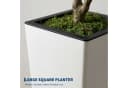 GarveeMore Künstlicher Ficus Baum 150 cm Grün Weiß Modern Bild 5