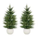 GarveeMore Kunstbaum 2er Set Künstliche Kiefern Bäume Mit LED Beleuchtung Bild 2
