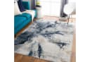 Moderner Blau Marmor-Optik Kurzflor Teppich Bild 2