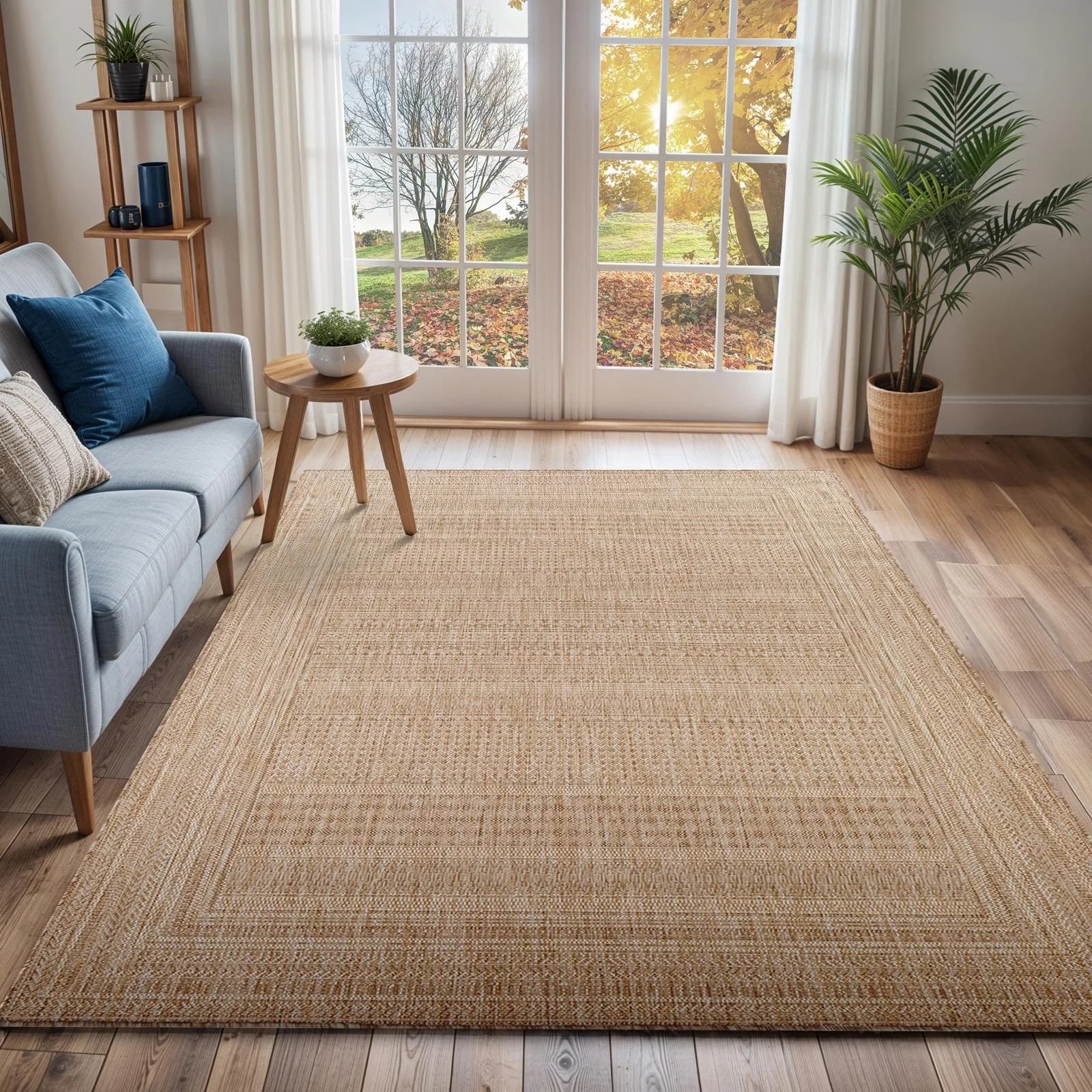 LIVABLISS KHOY Outdoor-Teppich Beige 160x213cm Kunstfaser