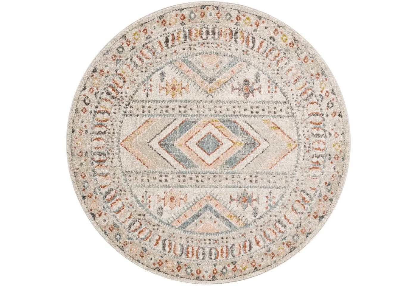 Livabliss Teppich JAIPUR Rund 13 mm Skandinavisch Kurzflor Boho Wohnzimmerteppich - Bild 2