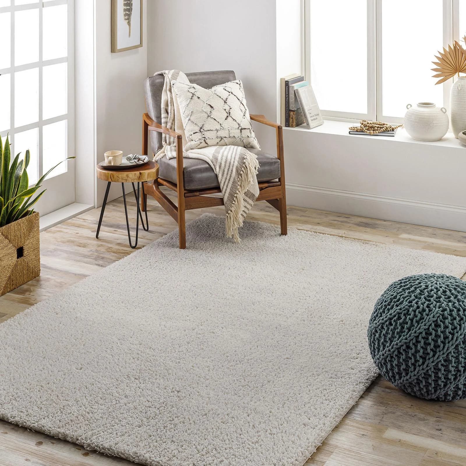 Hochflor-Teppich LIVABLISS "TRENTO" Natur Kunstfaser