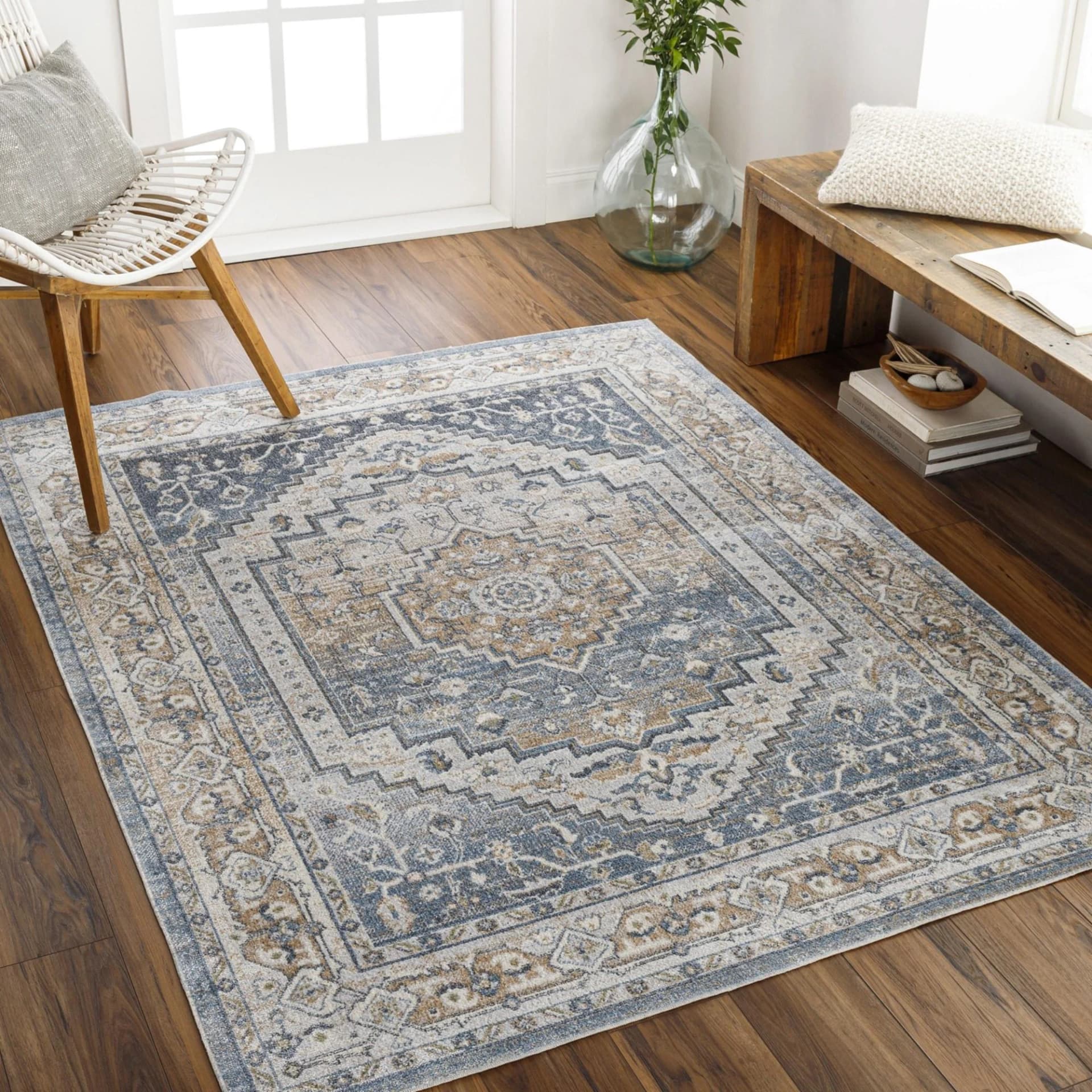 LIVABLISS Teppich ZARAGOZA Beige Orientalisch Maschinenwaschbar