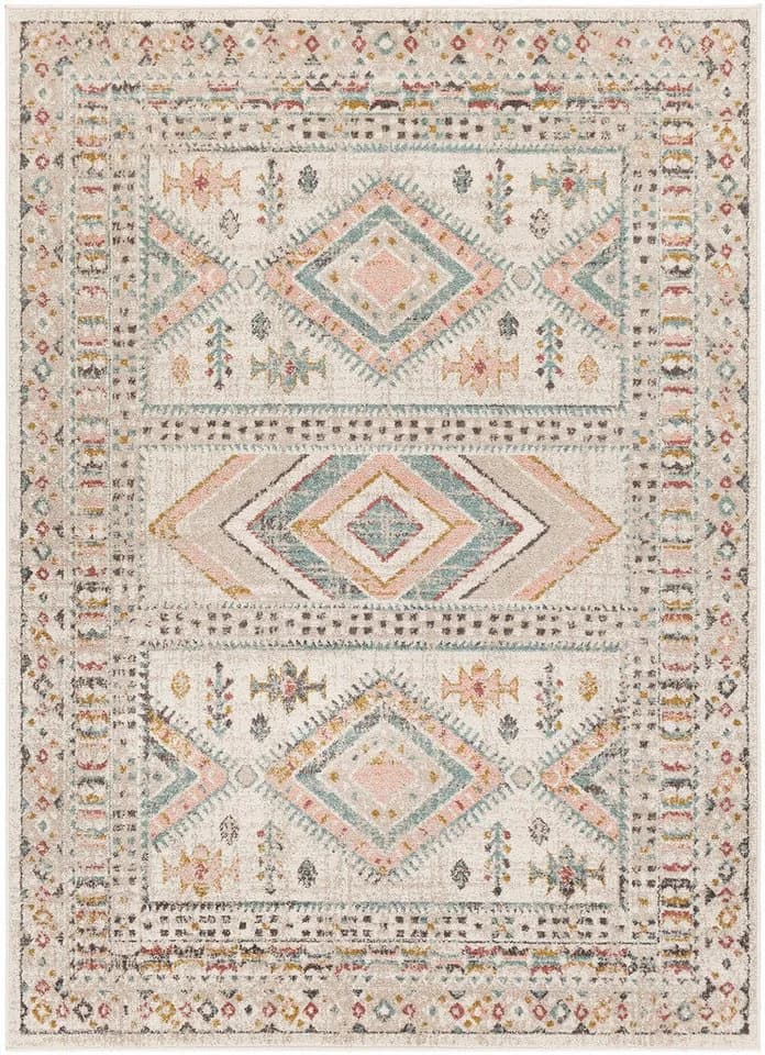 Livabliss Teppich JAIPUR Skandinavisch Kurzflor Boho Wohnzimmerteppich Läufer
