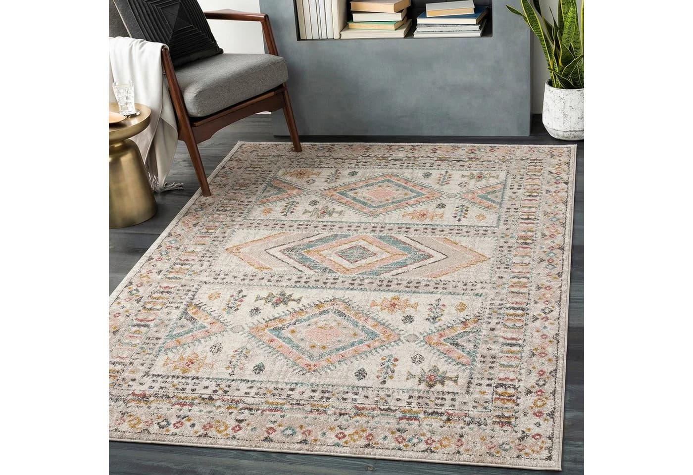 Livabliss Teppich JAIPUR Skandinavisch Kurzflor Boho Wohnzimmerteppich Läufer - Bild 3