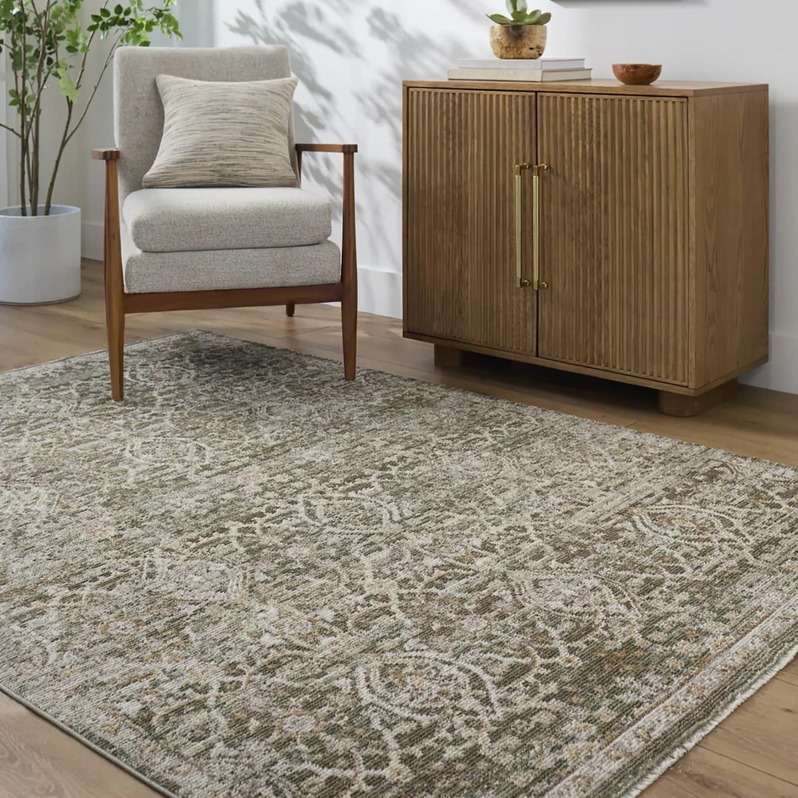 LIVABLISS Teppich Myrtle Avenue VI Grün Orientalisch Vintage