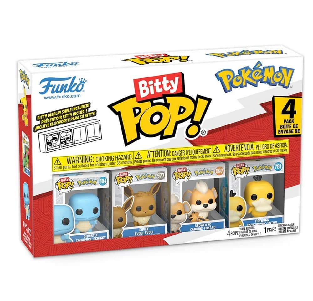 Funko Bitty POP! Pokemon 4er Pack Zufällige Auswahl 3 cm