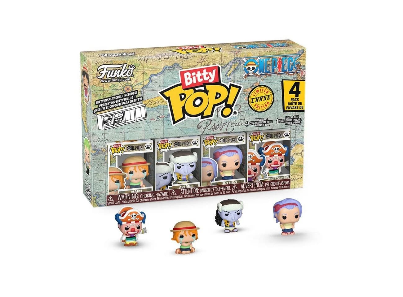 Funko Bitty POP! 4 Pack One Piece Nami Arlong Nojiko Mystery - Bild 2