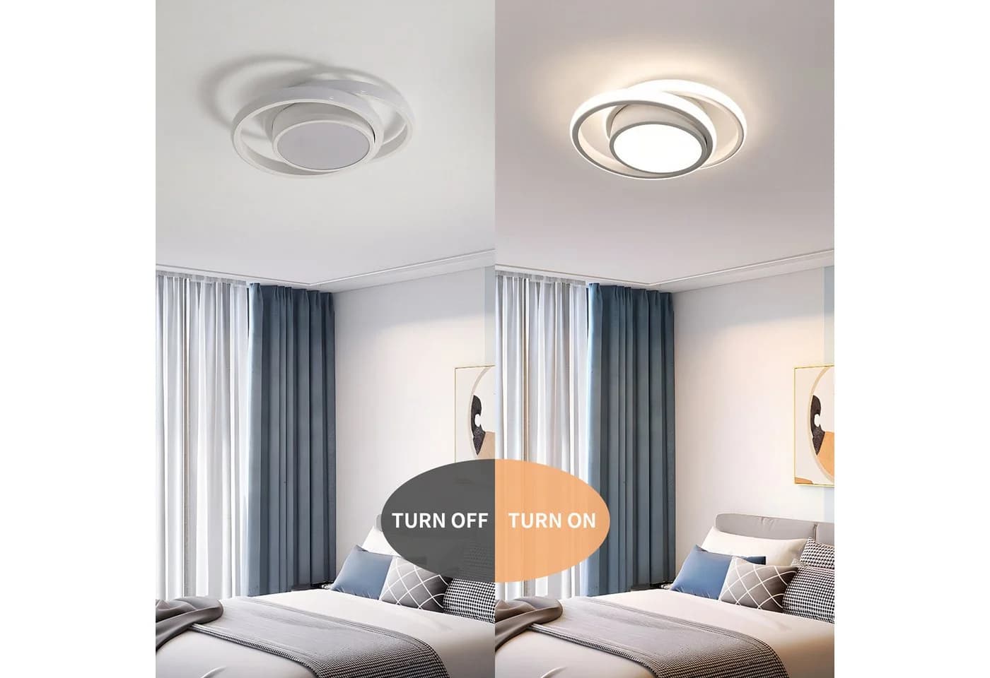 Riserva LED Deckenleuchte 2er Set Weiß 32W 4000K Modern - Bild 3