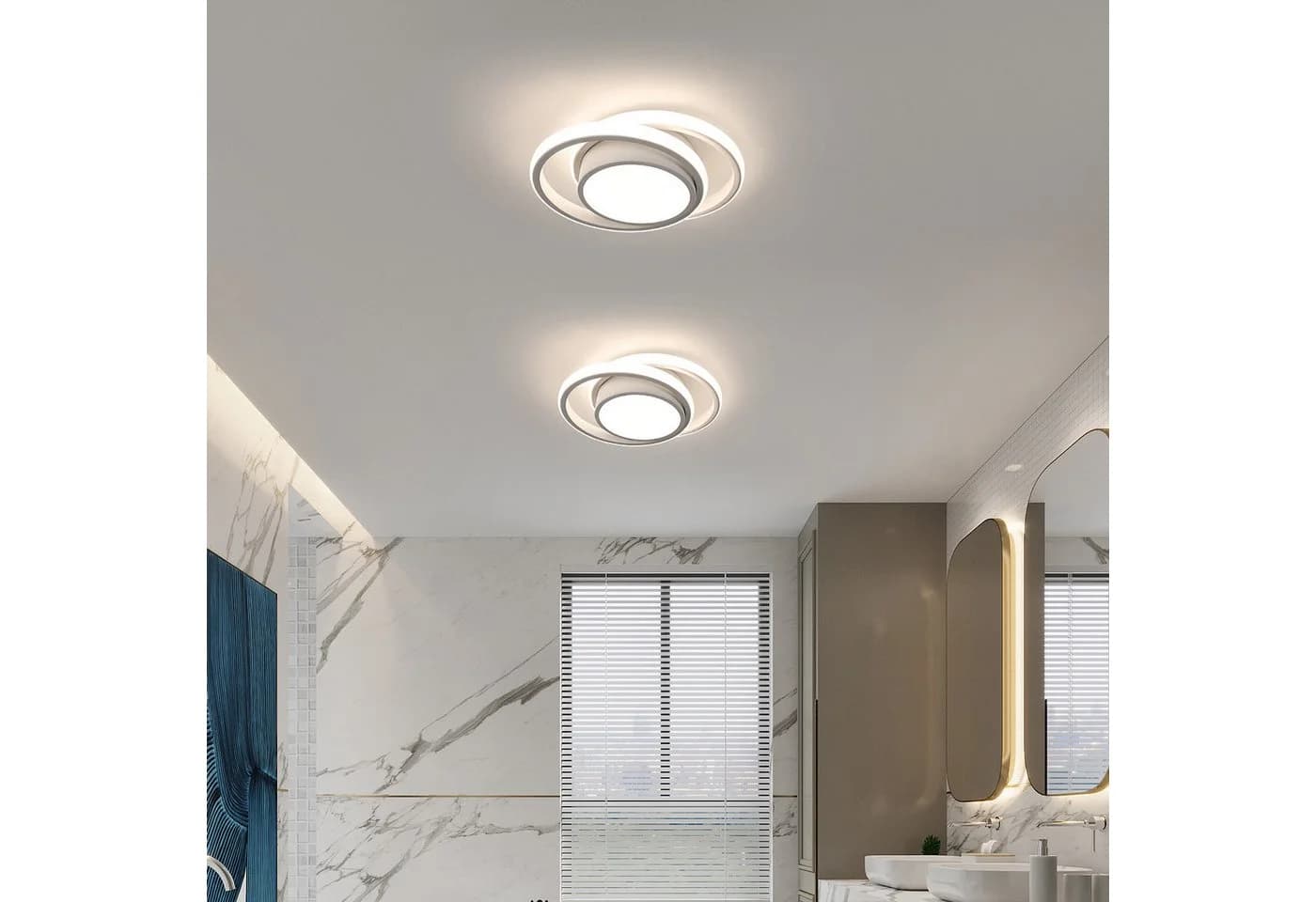 Riserva LED Deckenleuchte 2er Set Weiß 32W 4000K Modern - Bild 5