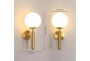 Riserva Wandleuchte Gold Milchglas-Kugel 15cm E27 Flur Bild 3
