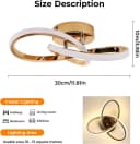 Riserva LED Deckenleuchte Kleeblatt Design 30W Gold 4500K Modern Bild 4