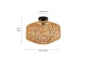 Riserva Rattan Deckenlampe Ø40cm E27 Retro Boho Bild 3