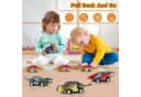 POPOLIC Dino Spielzeug-Auto Set 6-tlg. mit Spielmatte Bild 1