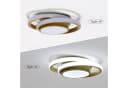 Riserva LED Deckenleuchte Gold 35W Doppelring-Design Bild 1