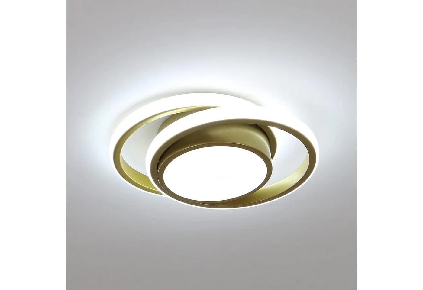Riserva LED Deckenleuchte Gold 35W Doppelring-Design - Bild 2