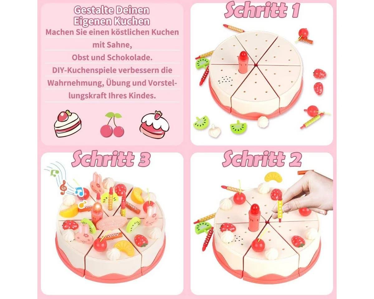 REMOKING Kuchen Spielset 82-teilig Kinder ab 3 Jahren