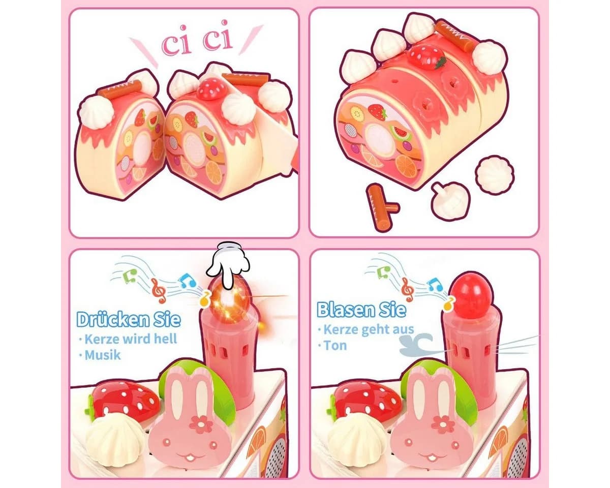 REMOKING Kuchen Spielset 82-teilig Kinder ab 3 Jahren - Bild 4