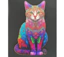 KRUZZEL 3D-Puzzle Katzenpuzzle aus Holz, 130 Puzzleteile, Buntes Katzenmotiv Bild 2