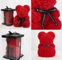 AMORE MIO Dekoobjekt Rosenbär 25 cm mit Geschenkbox Bild 1