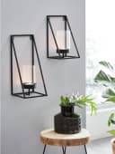 OTTO HOME Wandkerzenhalter Industrial Candleholder Schwarz Metall Bild 2