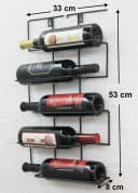 DanDiBo Weinregal Wand Metall Flaschenhalter Schwarz Bild 1
