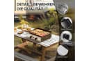 LALAHO Tischgasgrill 2 Brenner Edelstahl Schwarz/Rot Bild 3