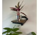 Ruhhy Wandregal Diamant Loft-Stil Schwarz Stahl MDF Bild 1