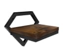 Ruhhy Wandregal Diamant Loft-Stil Schwarz Stahl MDF Bild 4